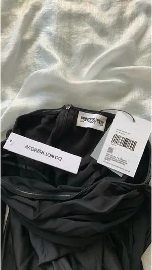 Princess Polly Adoration Mini Dress Black thumbnail 5