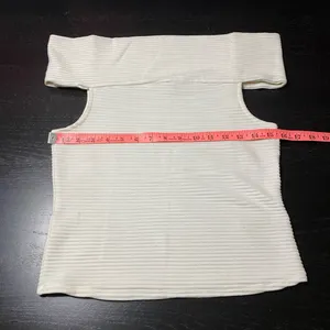 Ella Moss Off-Shoulder Ribbed Cream Camisole thumbnail 4