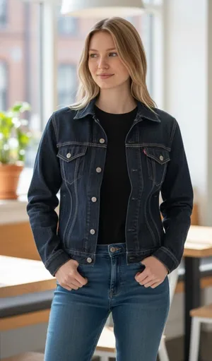 Levi's Blue Jean Jacket Size S thumbnail 1