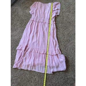 Wonderly Women's Pink Tiered Midi Dress Size Large thumbnail 6