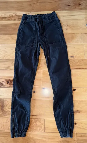 American Eagle Outfitters Black Drawstring Jogger Pants thumbnail 1