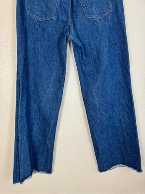 Aritzia Denim Forum The Farrah High Rise Wide Leg Jeans 30 L size 28 Dark Blue thumbnail 11