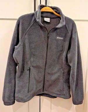 Columbia Sportswear Jacket Women’s LP Gray Full Zip Fleece Warm Soft thumbnail 1