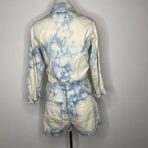 Signature 8- White & Blue Jean Long Sleeve Romper thumbnail 2