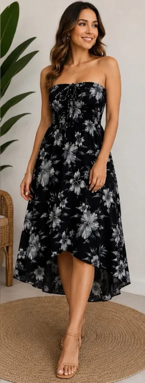 Hawaii Hangover High Low Midi Dress Sz Small thumbnail 1