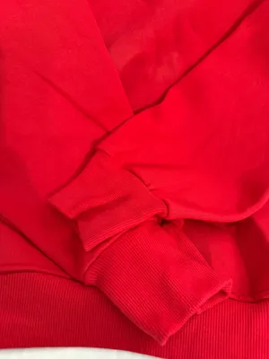 Fisoew Women's Red Mock Neck Pullover Sweatshirt Size M thumbnail 2