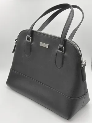 kate spade Cow Leathet‎ Black Dome Classic Satchel /Crossbody with gold hardware thumbnail 2