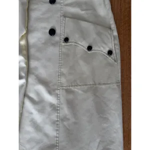 Vintage Cream Double Breasted Trench Coat Women's Long Sleeves M thumbnail 3