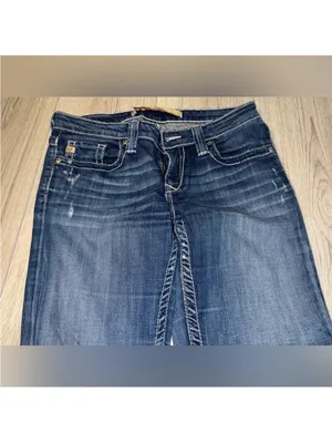Big star remy low rise fit bootcut boot blue jeans denim thumbnail 5