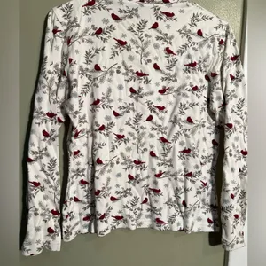 Croft & Barrow Women's Size Medium Mock Neck Long Sleeve T-Shirt White Cardinal thumbnail 6