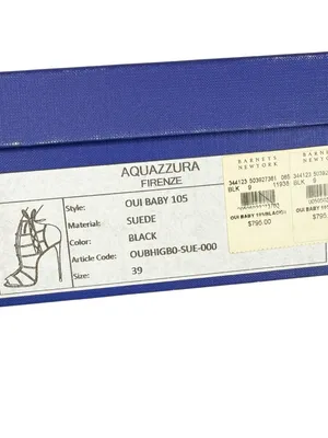Aquazzura Oui Baby 105 Black Suede Lace Up Peep Toe Stiletto Bootie Size 39/US 9 thumbnail 16
