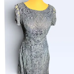 JJ's House Dark Navy Embellished Lace Formal Gown NWT Size 6 Beaded Sequins thumbnail 2