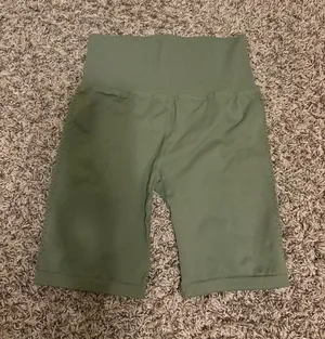 Free People Movement X The Class Bike Shorts M/L Medium/Large Olive Green Nylon thumbnail 1