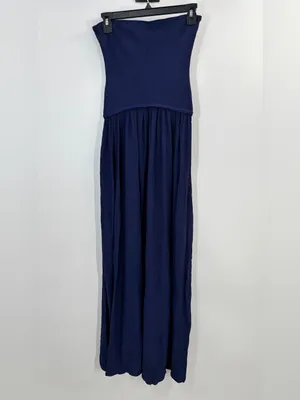 SOLID & STRIPED The Strapless Sasha in French Navy thumbnail 2