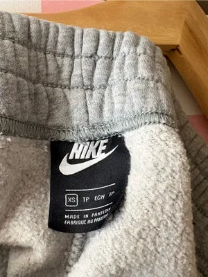 Women’s grey Nike jogger sweatpants full length cotton oversized XS thumbnail 5