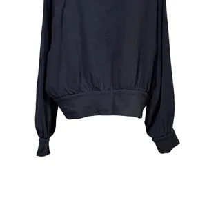 We The Free Free People Black Mock Neck Balloon‎ Sleeve Sweatshirt XL OB1081682 thumbnail 6