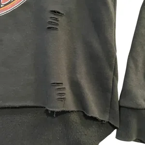 Harley Davidson Distressed Black Logo Sweatshirt Size M thumbnail 2