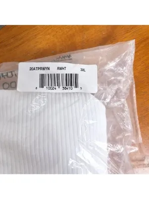 NWT Andie The Wynwood Bikini Top 3XL White Ribbed One Shoulder Swim thumbnail 6