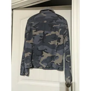 American Vintage Mens Camo Pockets Long Sleeve Collared Trucker Jacket Size L thumbnail 7