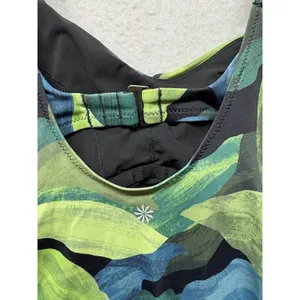 Athleta 36B 36C Bondi Bra Cup Tankini Tropical Power of She Green Built In Bra thumbnail 3