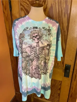 Liquid Blue Grateful Dead Bertha Tie Dye Graphic T Shirt XXL Deadhead Band Tee thumbnail 3