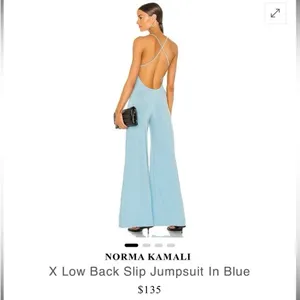 NORMA KAMALI x REVOLVE Slip Low Back Jersey Jumpsuit in Powder Blue Sz. XS thumbnail 14