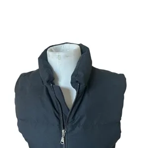 Vintage Y2K Eddie Bauer Down Navy Blue Puffer Vest Women's sz M Cozy Gorpcore thumbnail 3