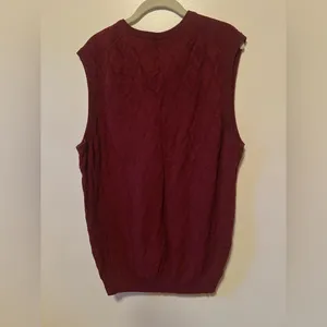 NWT Jos. A. Bank Men’s Large Sleeveless Vest- Deep Burgundy thumbnail 2