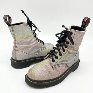 Dr Martens Womens‎ Combat Boots Size 5 Glitter Punk Rave Alt Festival Goth thumbnail 2