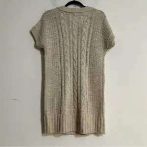 Abercrombie & Fitch Y2K Cable Knit Short Sleeve V-Neck Sweater Bella Preppy thumbnail 6