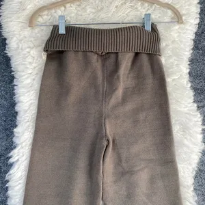 🆕 Vintage Havana Olive Grey Slim Fit Knit Fold Over Flare Pant Elevated Lounge thumbnail 6