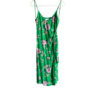 Sage The Label Greener Side Floral Wrap Midi Dress Green Small NWT thumbnail 2