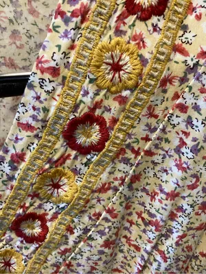 Embroidered V-Neck Pink Floral Maxi Dress small thumbnail 4