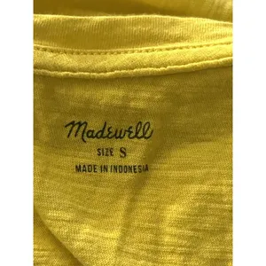 Madewell Womens Blouse Top Tank Sleeveless Preppy Bohemain Boho Yellow Sz Small thumbnail 7