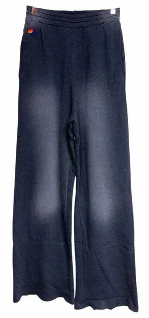 Aviator Nation Wide Leg Pocket Sweatpants‎ Faded Smoke Women's Size Medium thumbnail 1