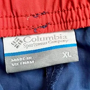 Columbia Blue Floral Drawstring Waistband Athletic Shorts XL thumbnail 6