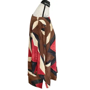 Lauren Ralph Lauren Blouse Tunic XL 3/4 top Mod Retro Whimsigoth Colorblock Boho thumbnail 4