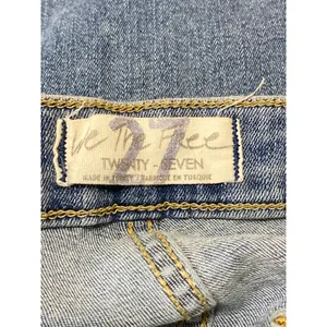 Free People We The Free Blue High Rise Bell Bottom Flare Bootcut Denim Jeans 27 thumbnail 4