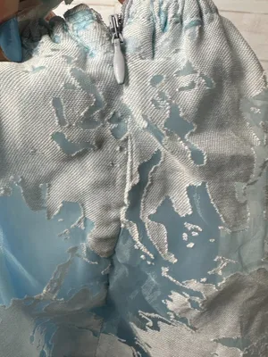 NWT Lulus Drayson Light Blue Floral Burnout Tie-Strap Tiered Midi Dress Sz Small thumbnail 9