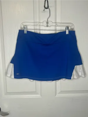 DUC Sz M Blue Athletic Skort Blue And White With Back Ruffle thumbnail 12