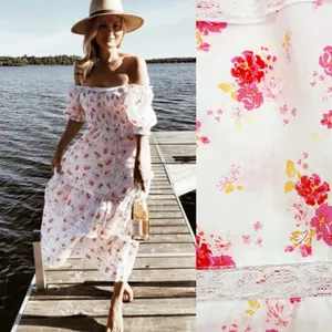 LoveShackFancy X Target Cosette Floral Midi Dress Smocked Cottagecore Lace Pink thumbnail 3