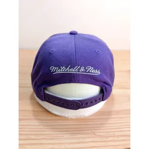 Mitchell & Ness LA Lakers Snapback Hat Purple NBA Rhinestone Logo Cap thumbnail 7