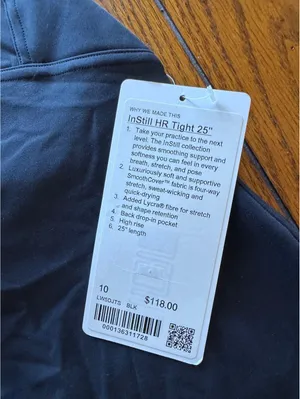 Lululemon Instill High Rise 25” Black Size 10 NWT thumbnail 4
