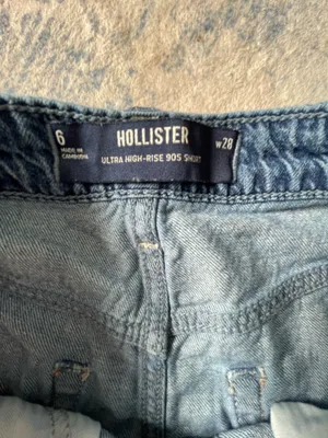 Hollister 90s dark wash mom denim shorts thumbnail 3