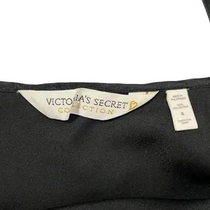 Vintage Victoria’s Secret Collection Black Satin Peplum Cami thumbnail 3