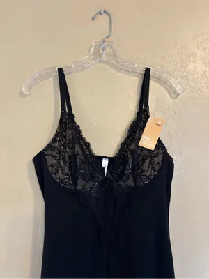 NWT Popilush Shapewear Lace Deep V-Neck Sculpting Wide Leg Jumpsuit sz L thumbnail 3