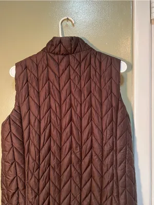 Coldwater Creek Women's Size Medium 10-12 Sleeveless Puffer Vest Chocolate Brown thumbnail 6