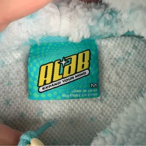 ALAB size medium alien encounter Blue and White Fleece hoodie thumbnail 4