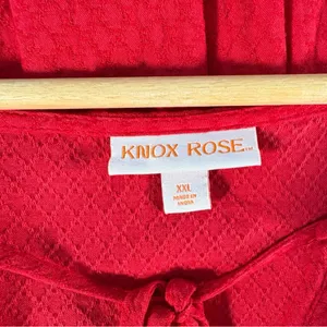 Knox Rose Red Babydoll Dress XXL Tiered Ruffle Coquette Romantic Boho thumbnail 5