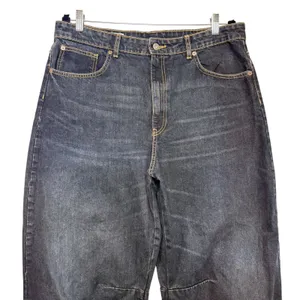 Zara Womens Wide Leg Barrel‎ Jeans Dark Wash High Rise Denim Size 12 Blue thumbnail 4